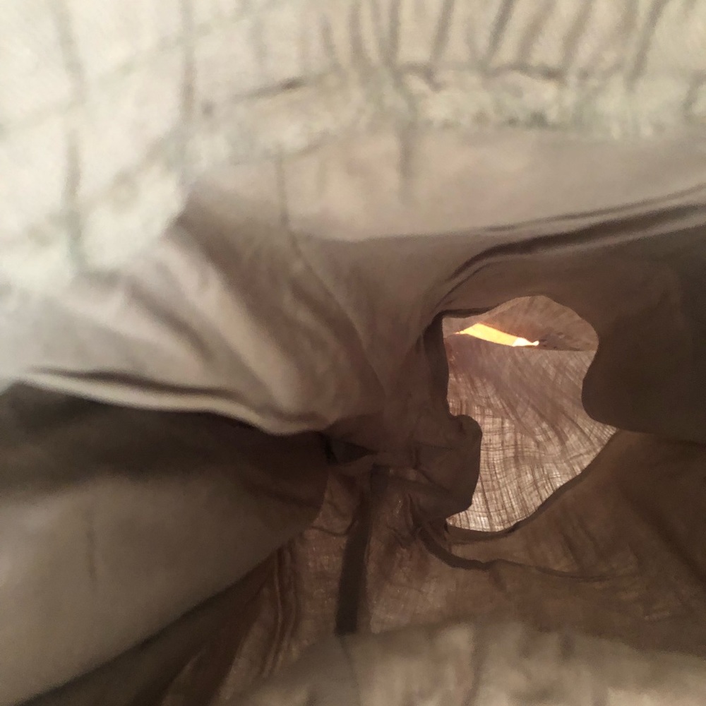 Linen blend olive drawstring pants - Picture 4 of 5